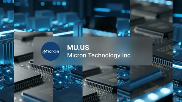 Gráfico de mercado de Micron Technology (MU.US) con chips semiconductores e infraestructura de IA
