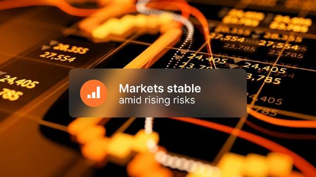 Análisis del mercado de valores que muestra una situación estable con un aumento de los riesgos del mercado