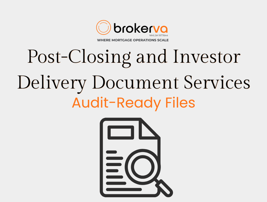 Post-Closing and Investor Delivery Document Services: Audit-Ready Files