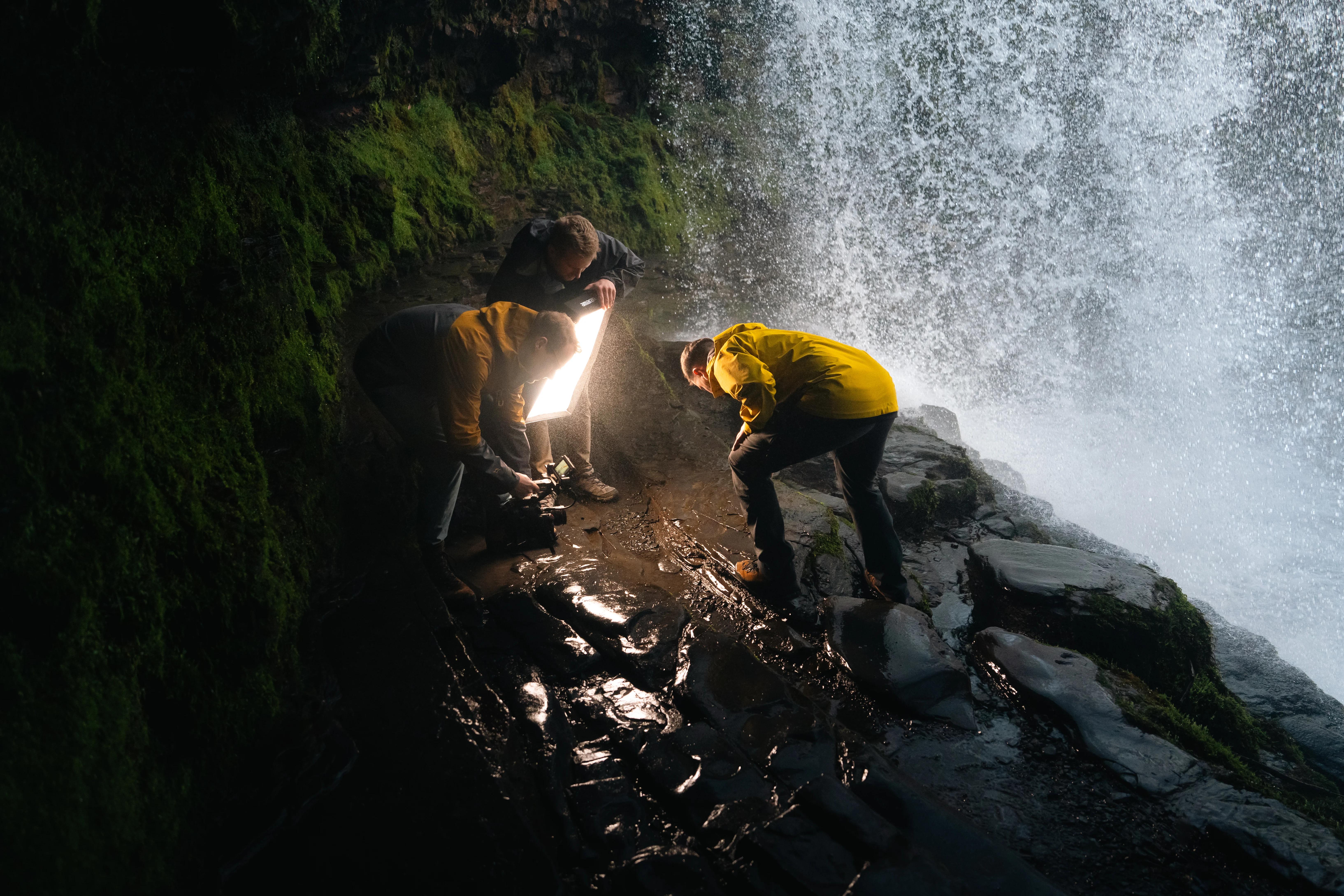 Behind the scenes shot taken during filming for HUEL
