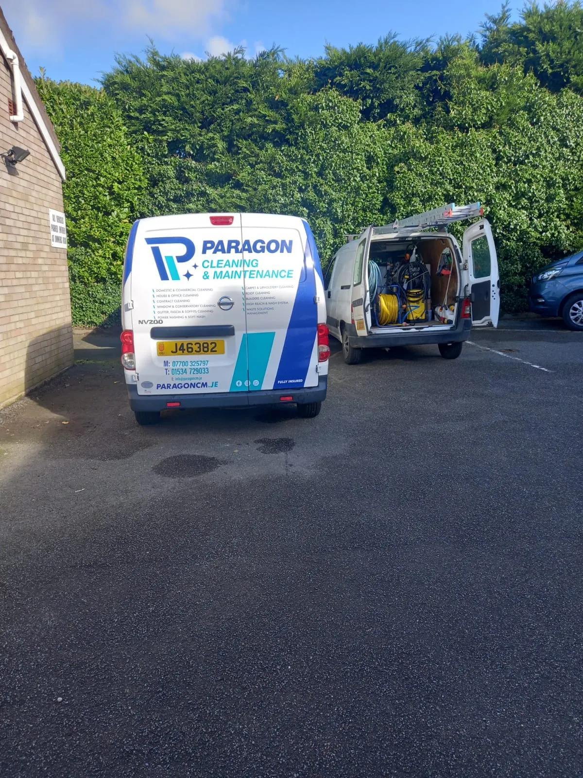 Our Paragon van on the streets of Jersey