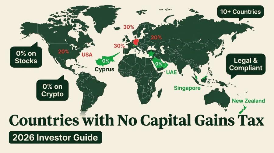 No Capital Gains Tax Countries [2026]