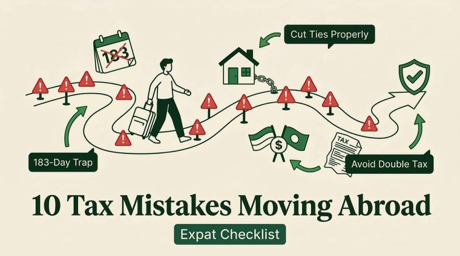 Tax Mistakes Moving Abroad: 10 Costly Errors [2026]