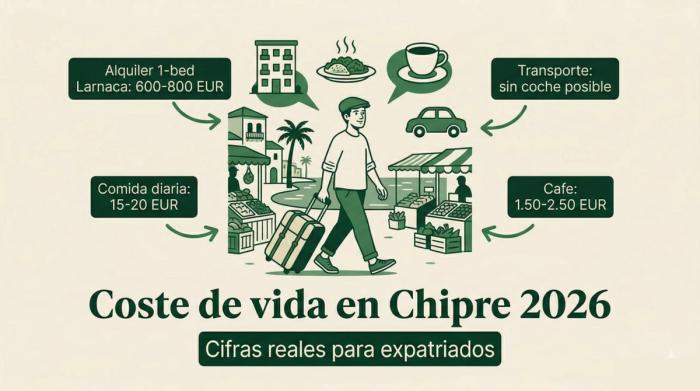 Coste de vida en Chipre 2026: cifras reales