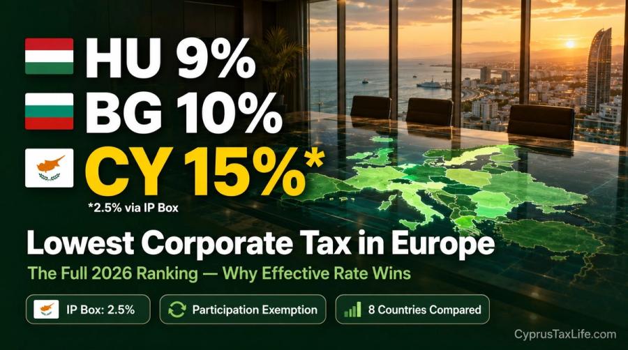 Lowest Corporate Tax in Europe 2026 [8 Countries]