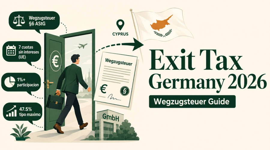 Exit Tax Germany 2026: Wegzugsteuer Explained for GmbH Owners
