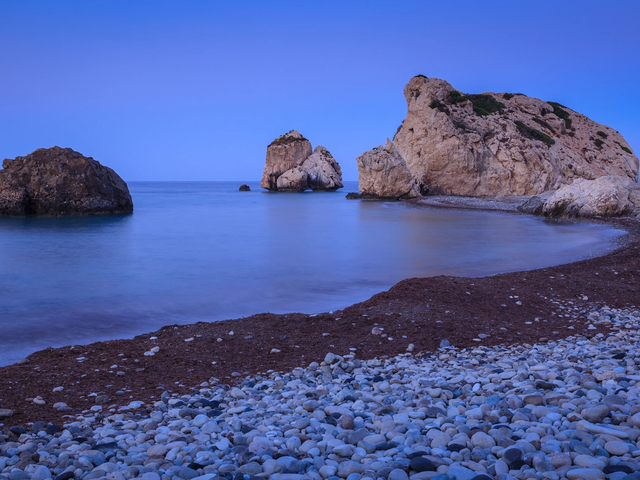 Aphrodite's Rock (Petra tou Romiou) on the Cyprus coast
