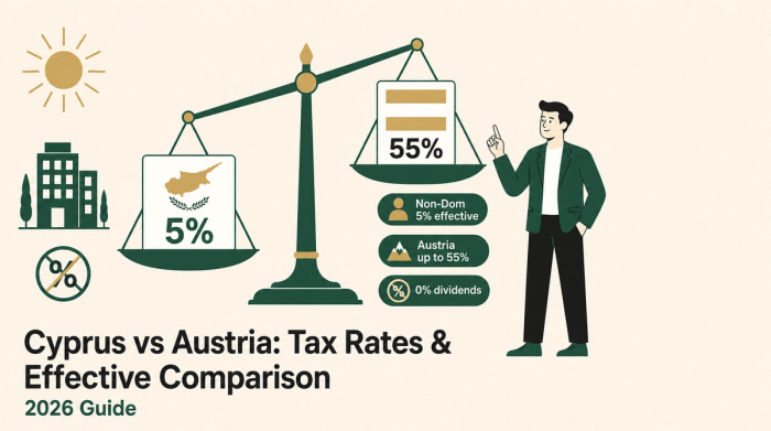 Cyprus vs Austria: Tax Rates & Effective Comparison 2026