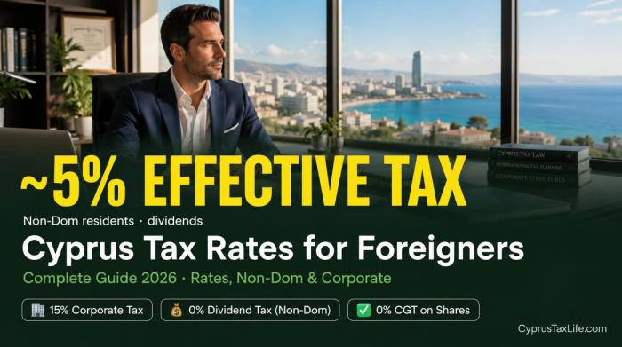 Cyprus Tax Rates for Foreigners [2026]