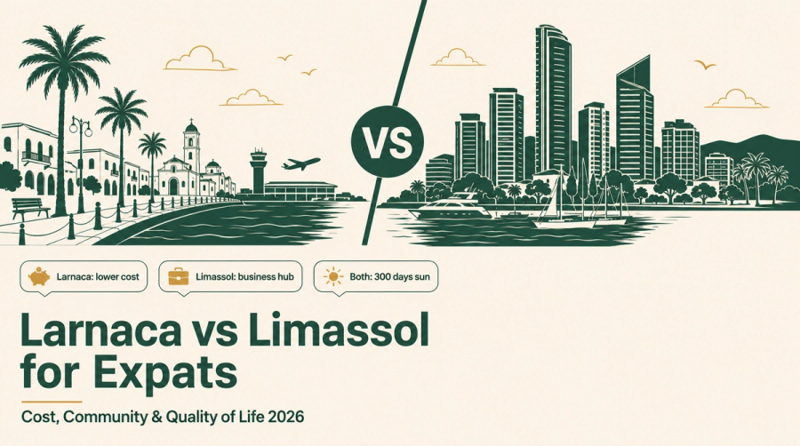 Larnaca vs Limassol for Expats: Cost, Community, Quality of Life (2026)