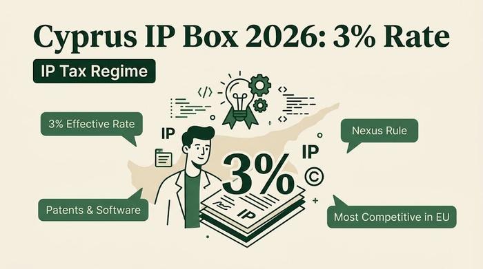 Cyprus IP Box 2026: Rate Now 3%, Still Most Competitive