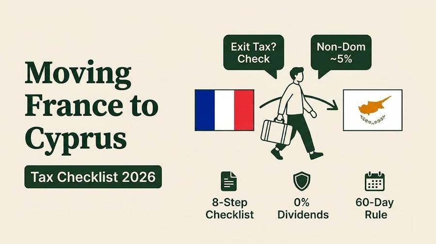 Mudarse de Francia a Chipre: Checklist Fiscal 2026