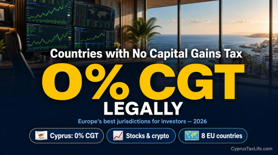 Countries with No Capital Gains Tax 2026: Shares, Crypto...