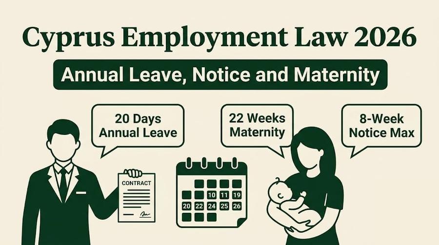 Cyprus Employment Law 2026: Leave, Notice and Maternity