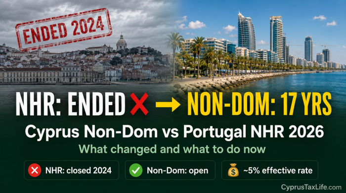 Cyprus Non-Dom vs Portugal NHR 2026: Which Is Better Now...