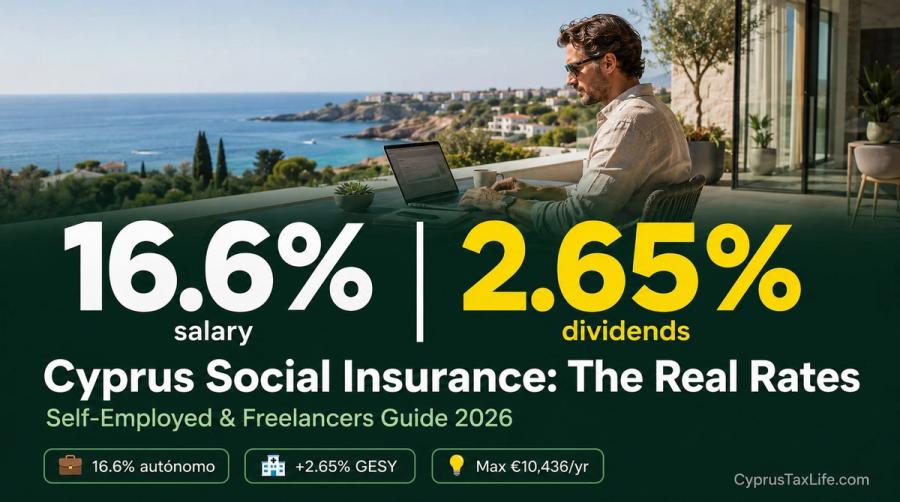 Social Insurance Self-Employed Cyprus 2026: Rates