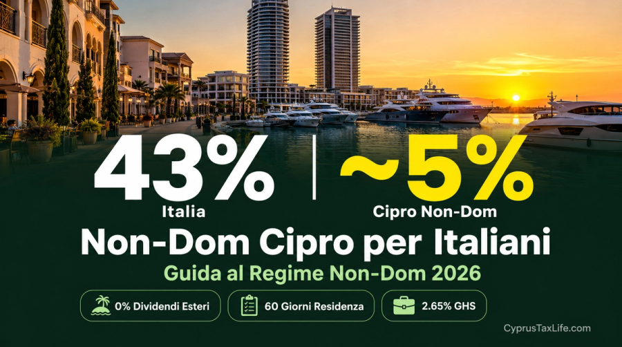 Regime Non-Dom a Cipro per gli Italiani: Guida 2026