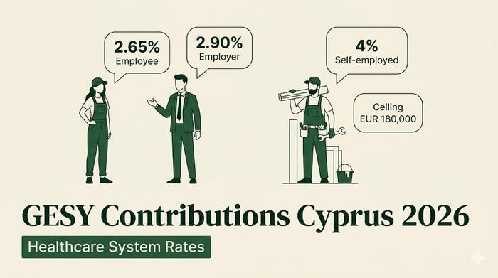 GESY Cyprus 2026: Contribution Rates by Type