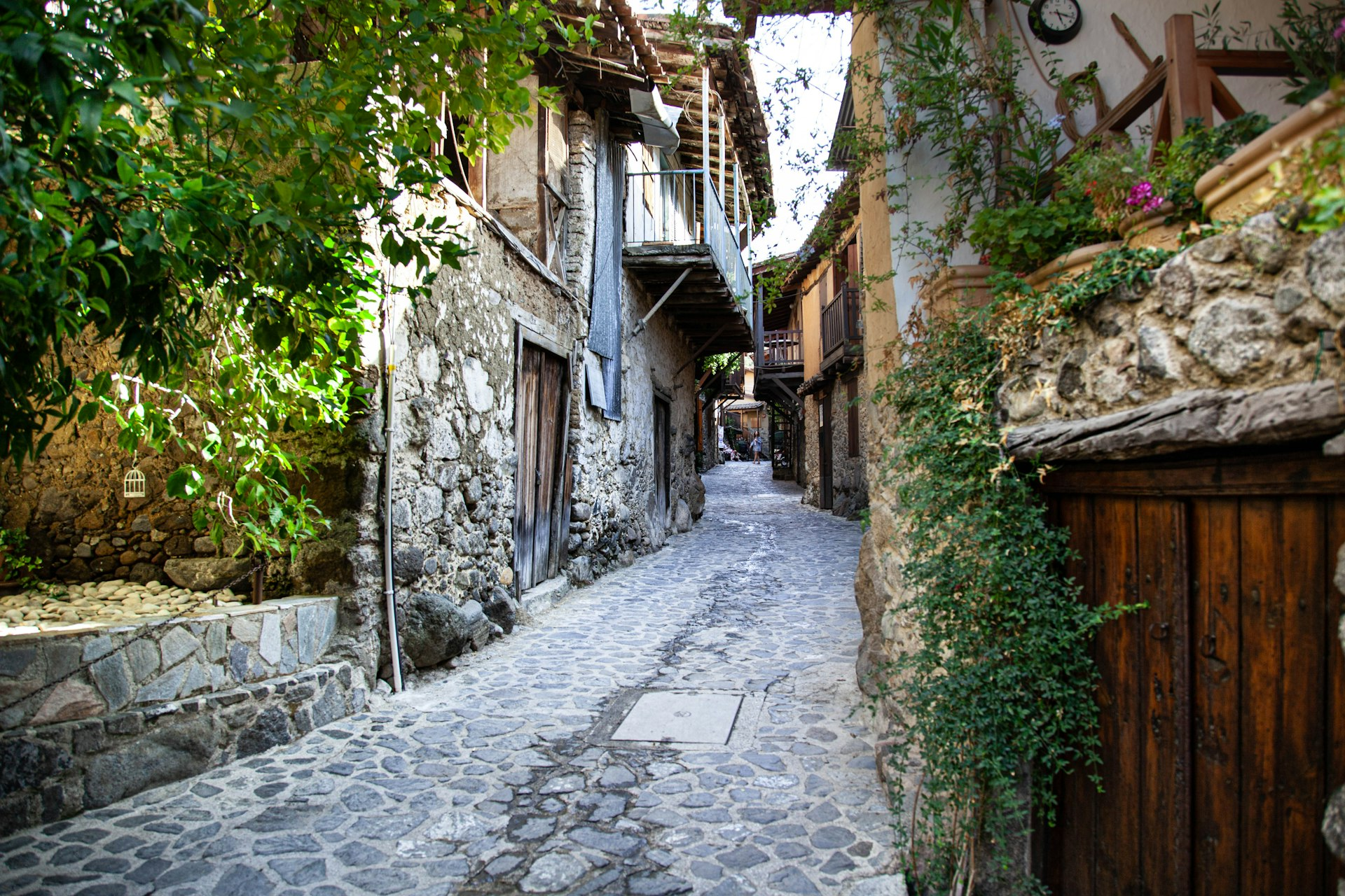 Stone street in a traditional Cyprus village