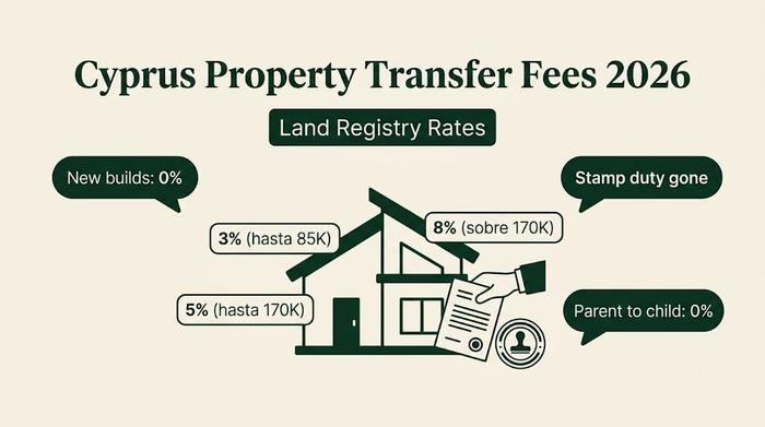 Cyprus Land Transfer Fees 2026: Rates & Exemptions