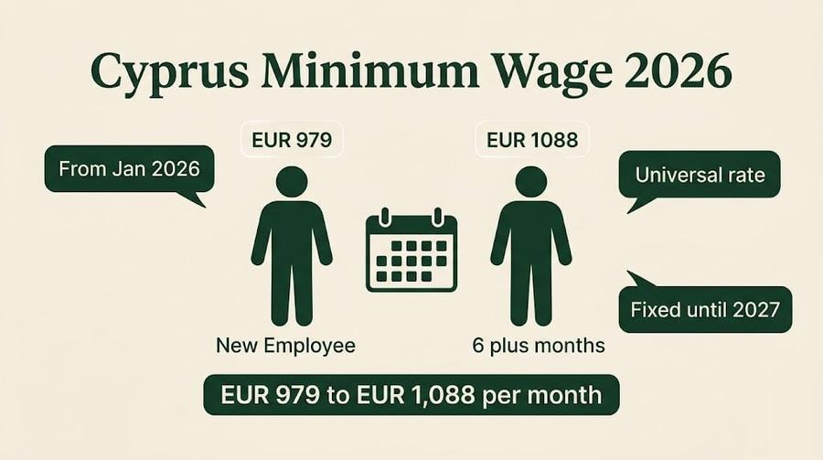 Cyprus Minimum Wage 2026: Two-Tier System Explained