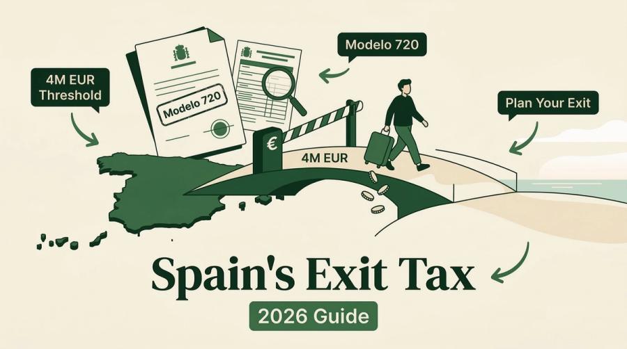 Spain Exit Tax 2026: Plusvalía de Emigración Guide