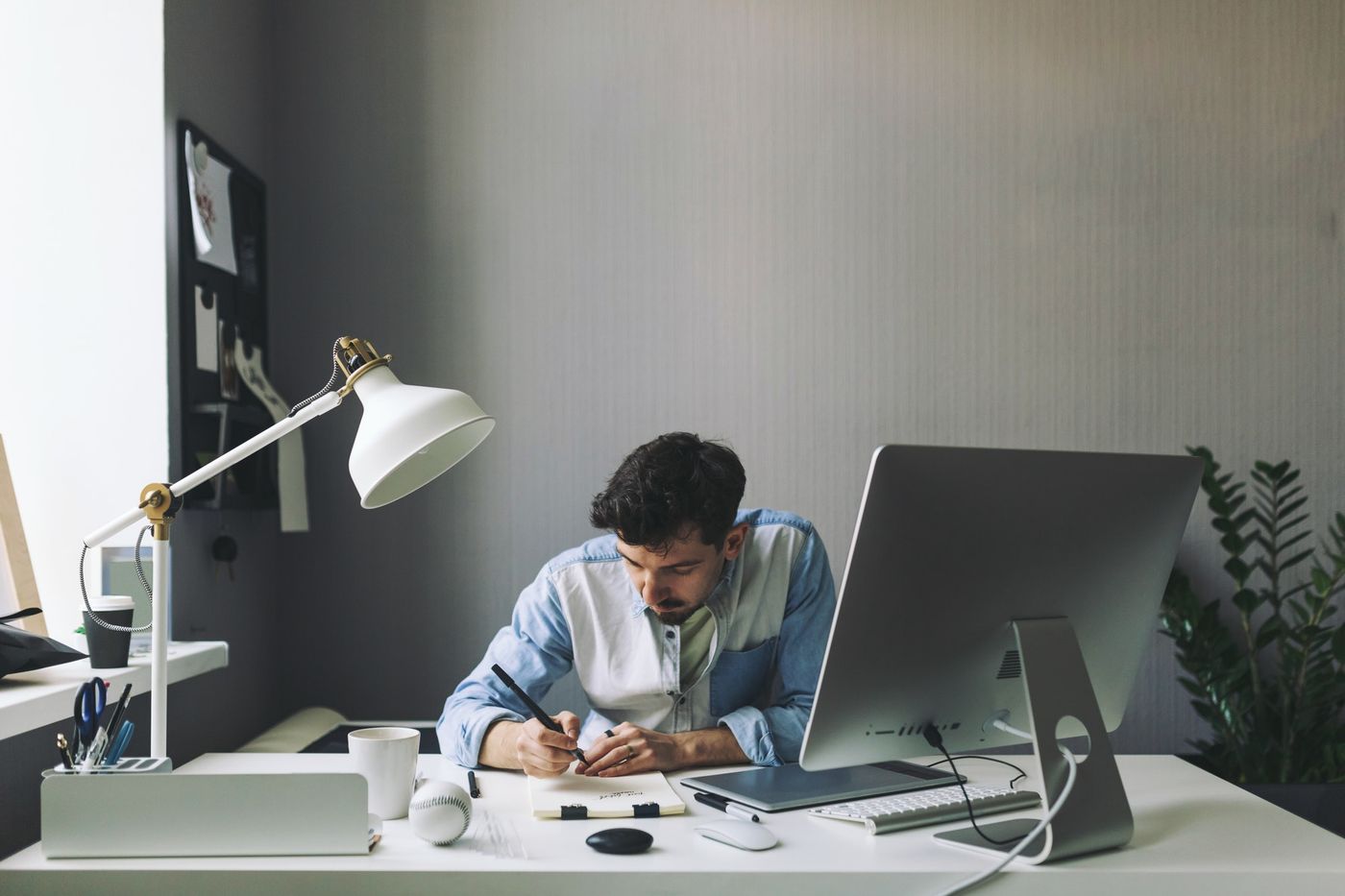 Graphic designer working in office