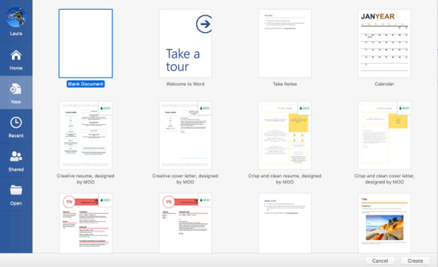 How to Write a Book in Word - Create a blank document