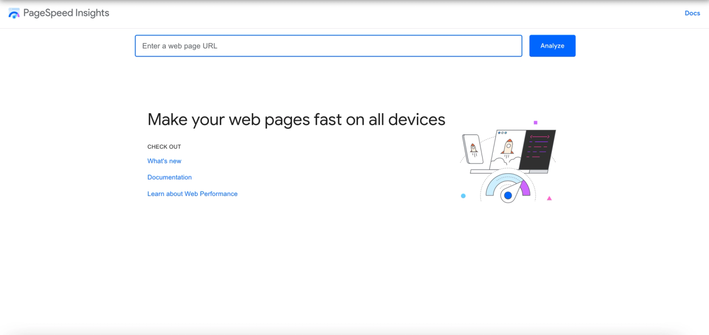 Screenshot of Google PageSpeed Insights 
