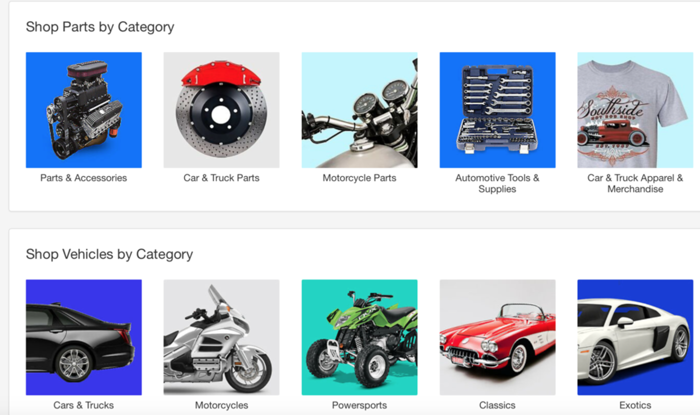 eBay product sourcing: Motors category