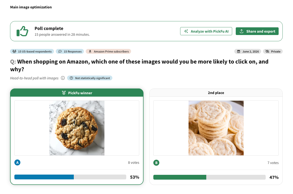 When shopping on Amazon which one of these images would you be more likely to click on and why
