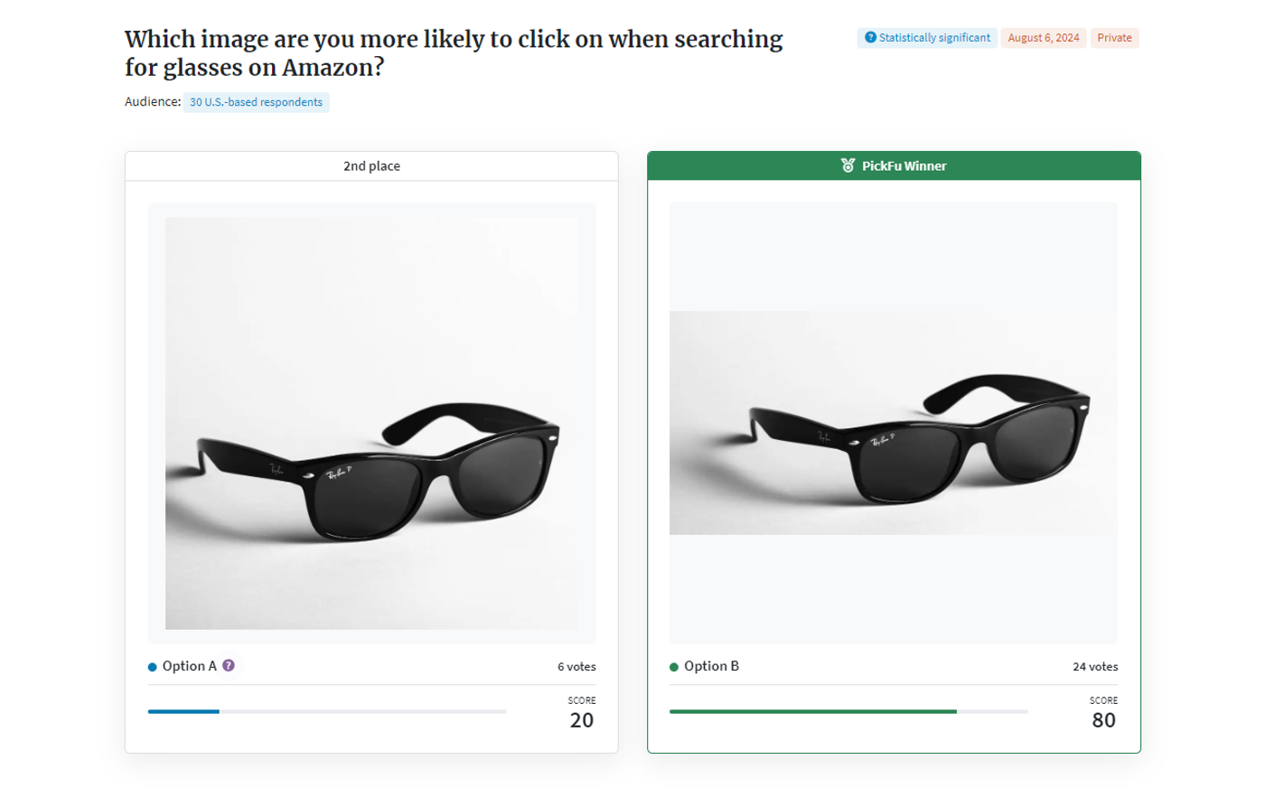 To rayban glasses being compared side by side.