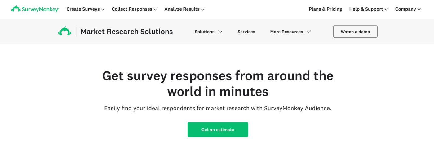 SurveyMonkey Audience homepage screenshot