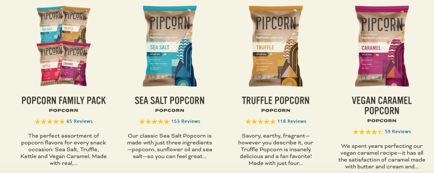 How to conduct e-commerce website testing: comparing descriptions for popcorn product