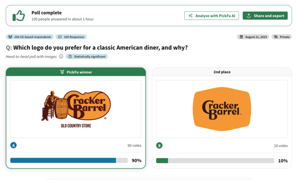 Which logo do you prefer for a classic American diner, and why