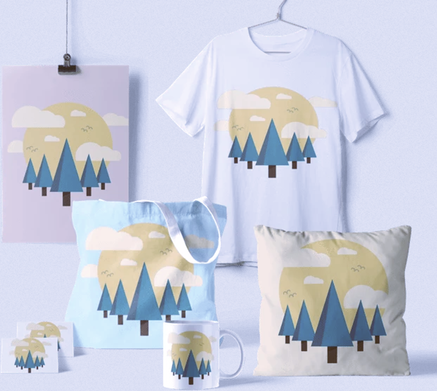 Print on demand for Shopify: an assortment of print-on-demand products