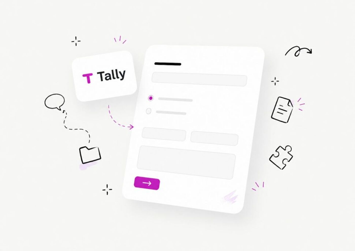 Tally form builder interface as a Typeform alternative.