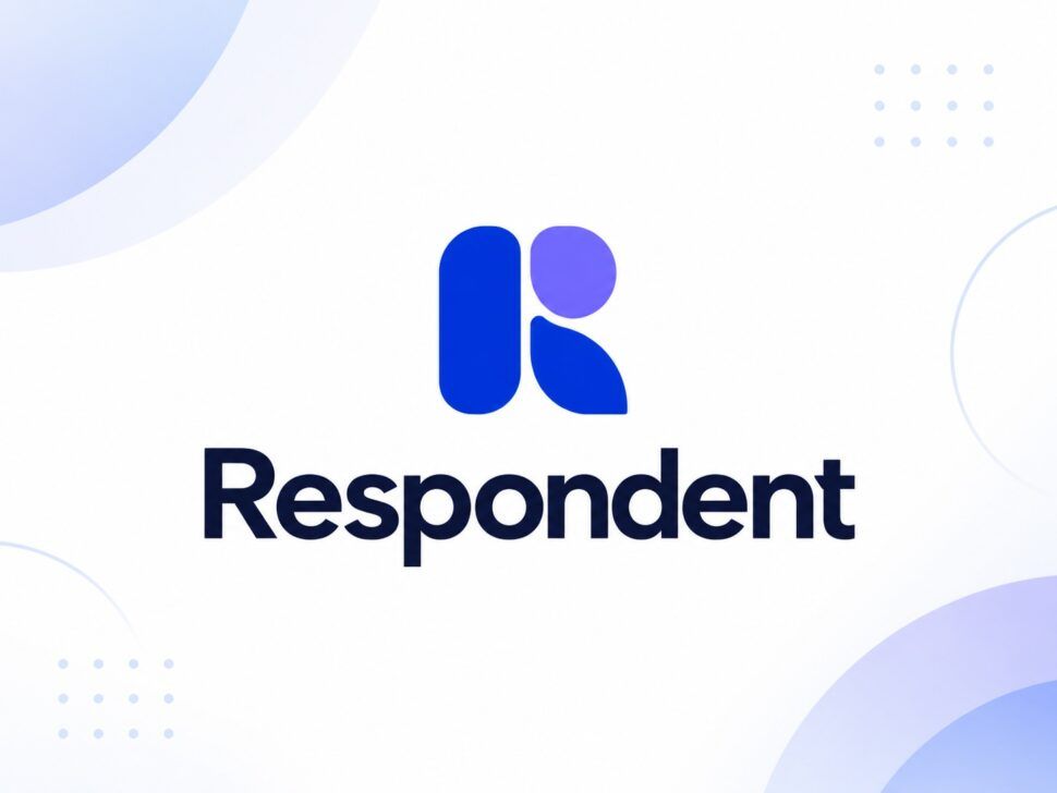 Respondent logo on a light abstract background