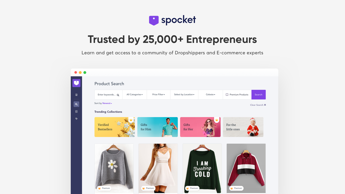 Print on demand for Shopify: Spocket app screenshot