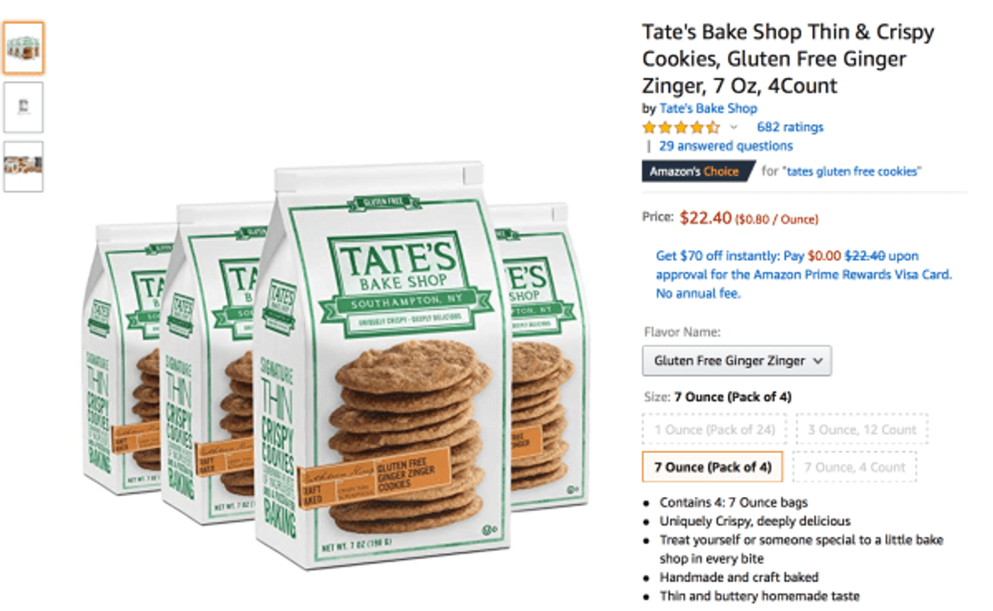 Tate's Bake Shop example