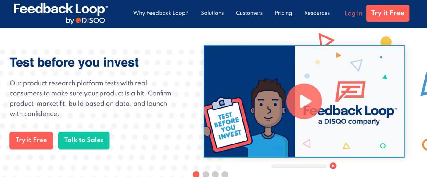 Feedback Loop homepage: alternatives to Google Surveys
