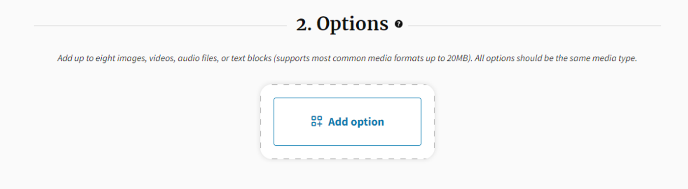 An image of a "Ad options".