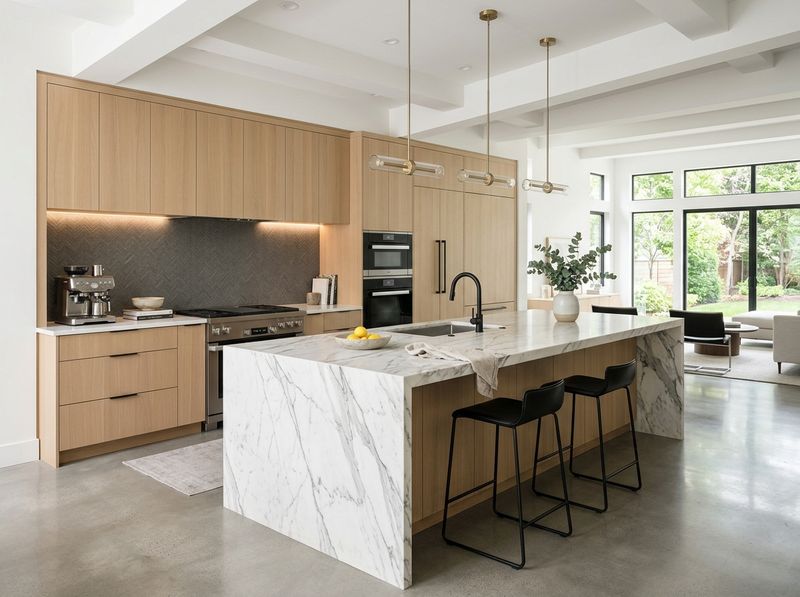 White Oak Kitchen Peninsula