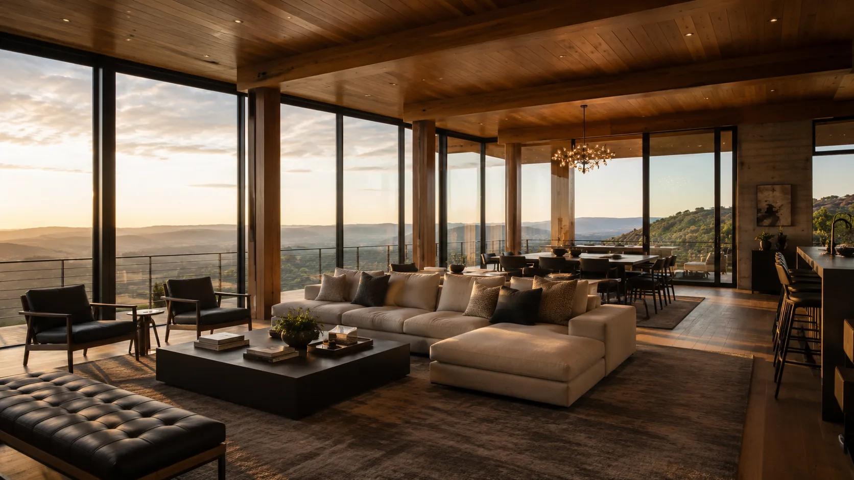 Hillside Modern Custom Home detail view 1