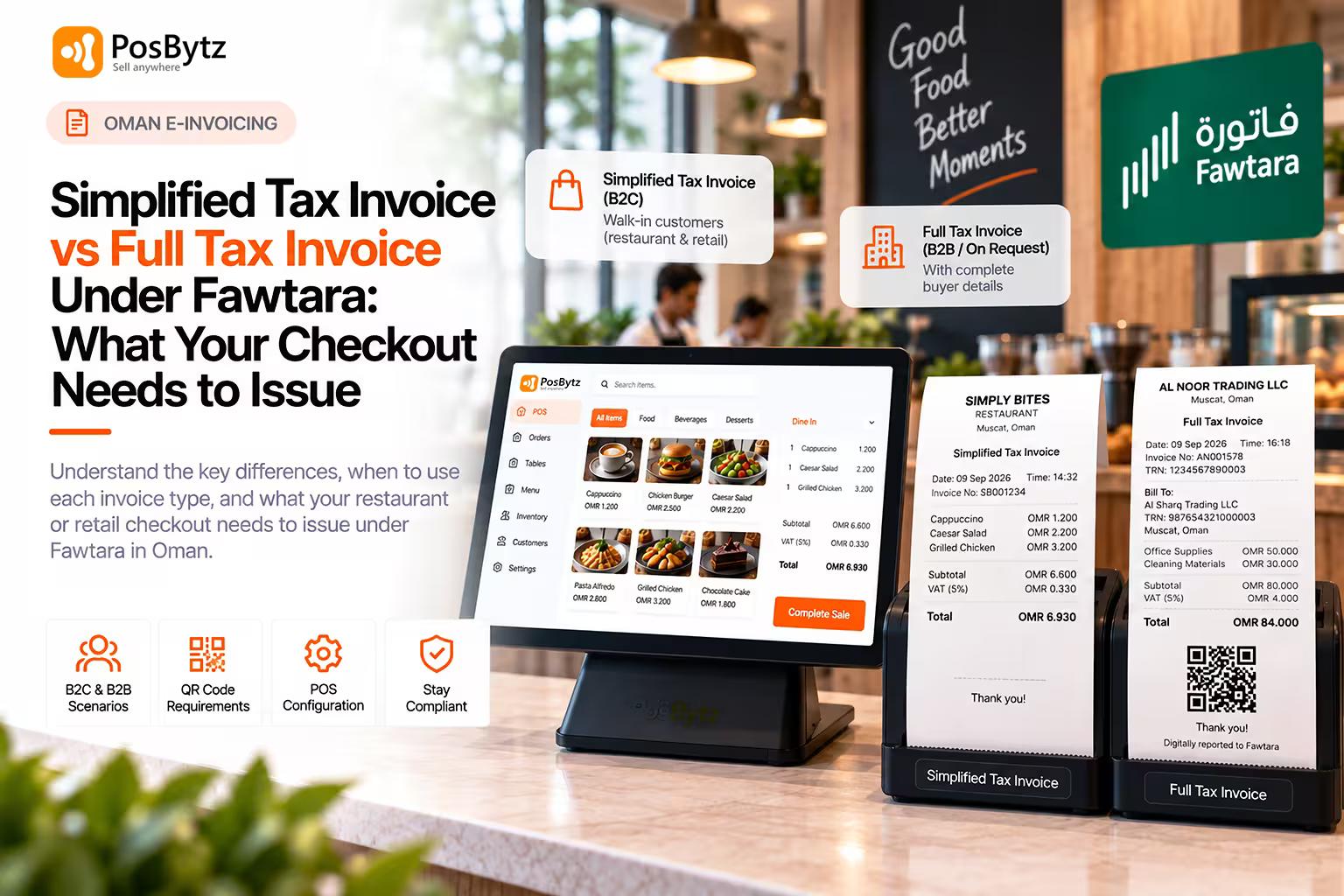 Simplified tax invoice vs full tax invoice under Oman Fawtara