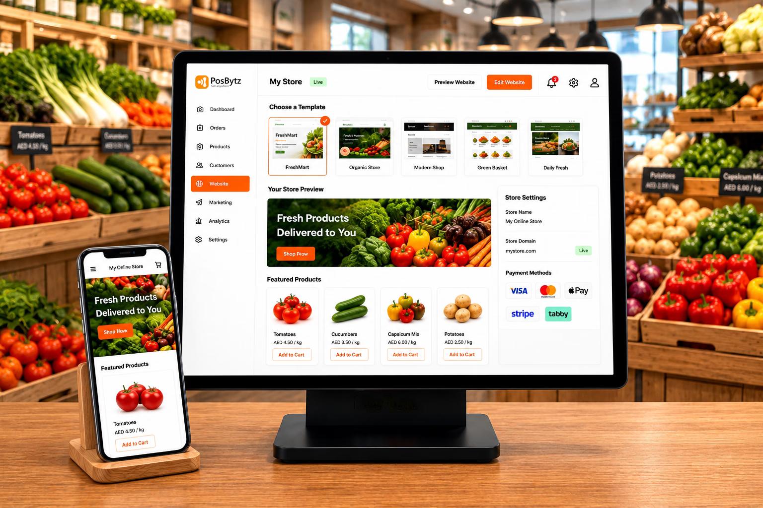 Free online store builder with POS sync, zero commission sales, and instant setup