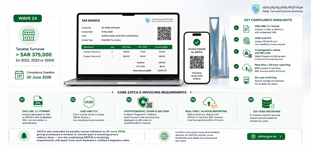 ZATCA E-Invoicing Wave 24  What Changed for 2026
