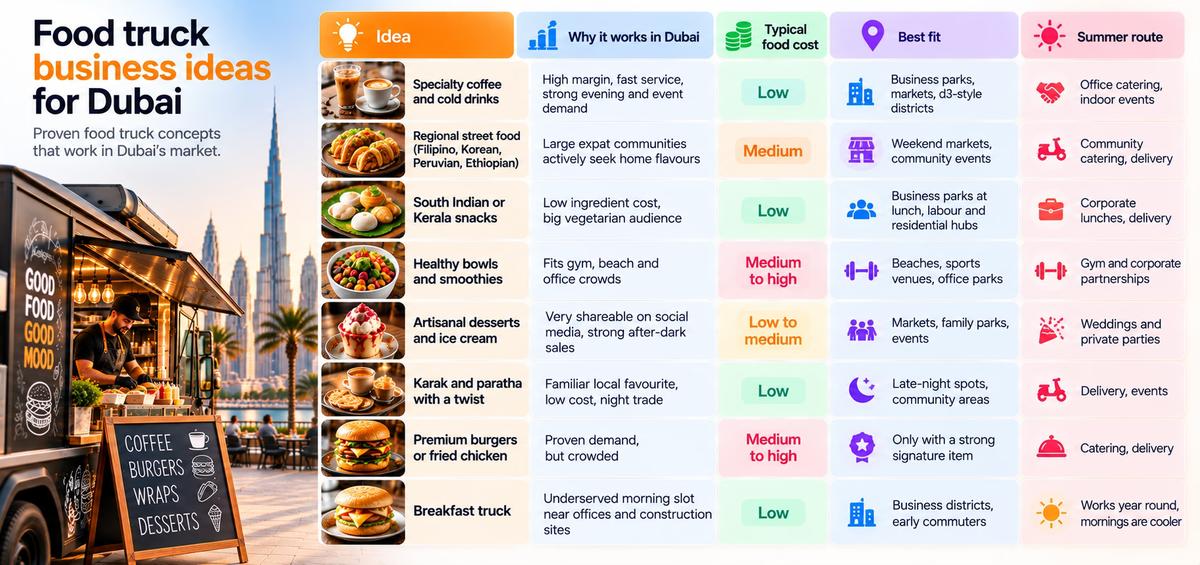 Food truck business ideas that suit Dubai in 2026