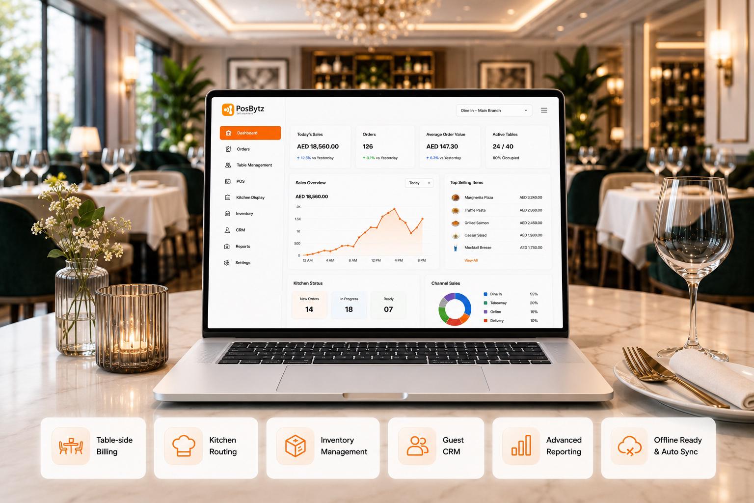 Fine dining POS software for table-side billing and restaurant management
