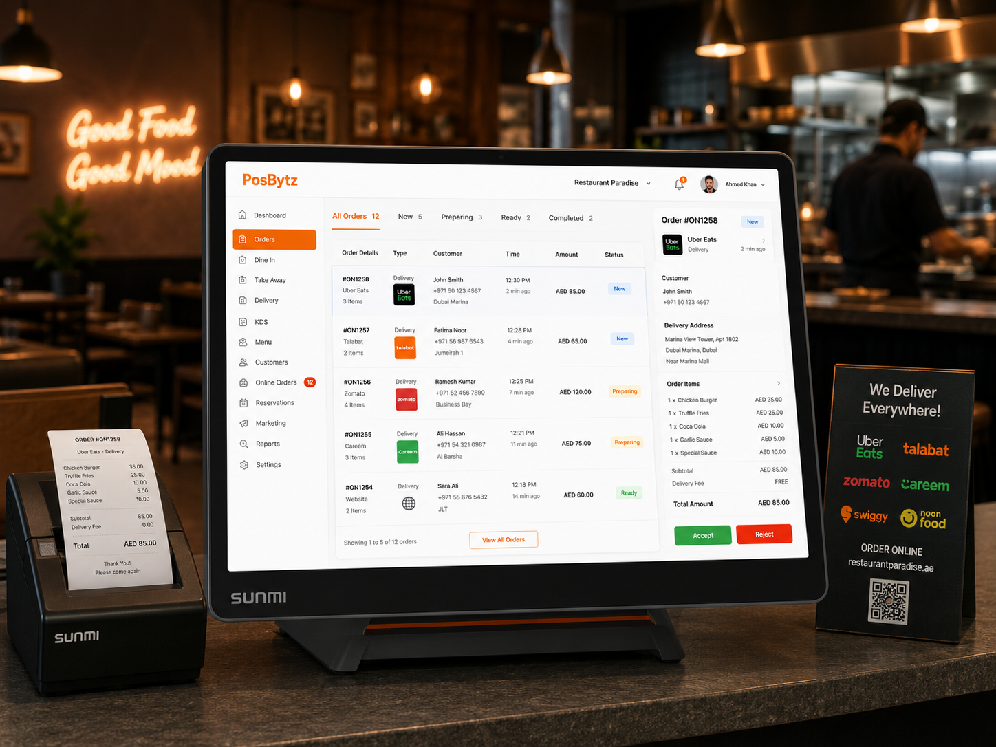 Restaurant Management Software with online ordering, delivery integrations, and centralized order management